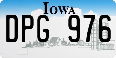 IA license plate DPG976