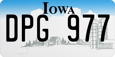 IA license plate DPG977