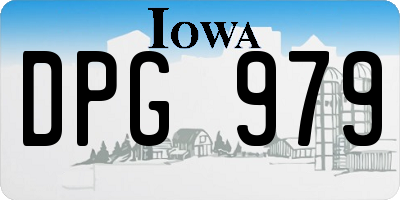 IA license plate DPG979