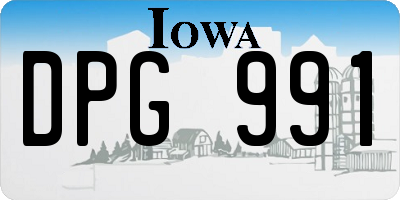 IA license plate DPG991