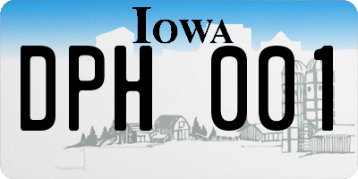 IA license plate DPH001