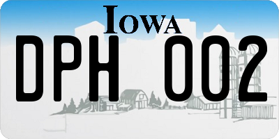IA license plate DPH002