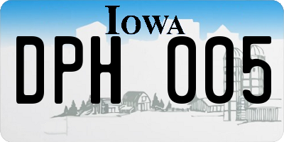 IA license plate DPH005