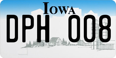 IA license plate DPH008