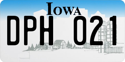 IA license plate DPH021