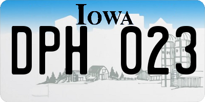 IA license plate DPH023