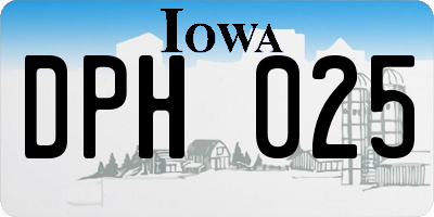 IA license plate DPH025