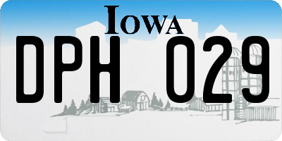IA license plate DPH029
