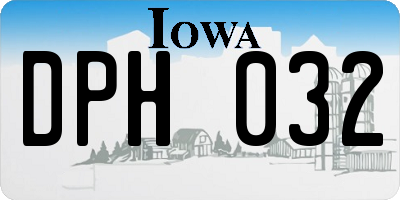 IA license plate DPH032