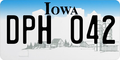 IA license plate DPH042