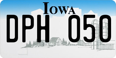 IA license plate DPH050