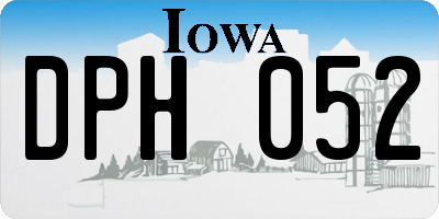 IA license plate DPH052