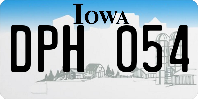IA license plate DPH054