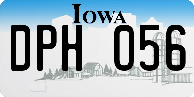 IA license plate DPH056