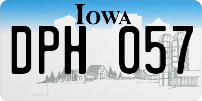 IA license plate DPH057