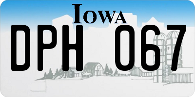 IA license plate DPH067