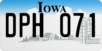 IA license plate DPH071