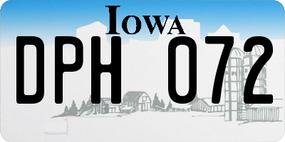IA license plate DPH072