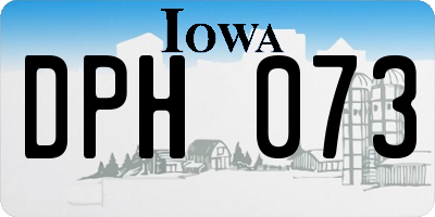 IA license plate DPH073
