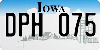 IA license plate DPH075