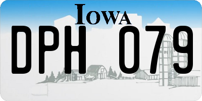 IA license plate DPH079