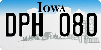 IA license plate DPH080