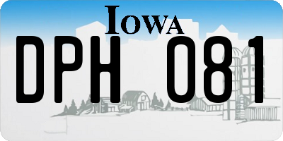 IA license plate DPH081