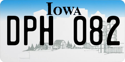 IA license plate DPH082