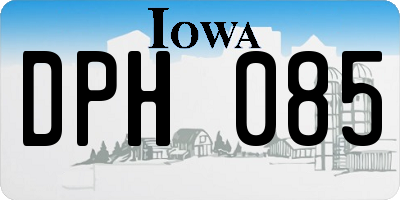IA license plate DPH085