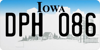 IA license plate DPH086
