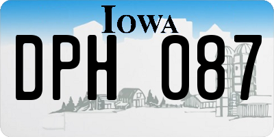 IA license plate DPH087