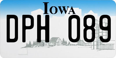 IA license plate DPH089