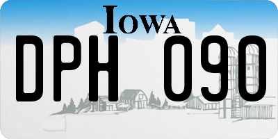IA license plate DPH090