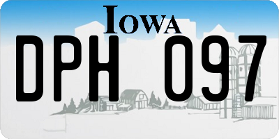 IA license plate DPH097