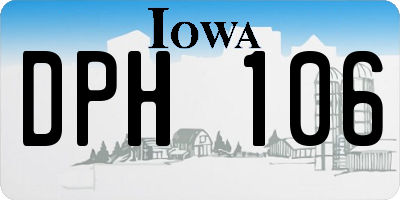 IA license plate DPH106