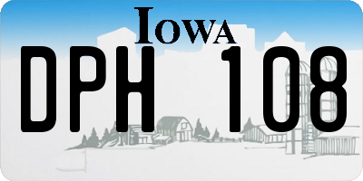 IA license plate DPH108