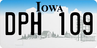 IA license plate DPH109
