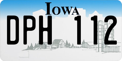 IA license plate DPH112