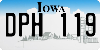 IA license plate DPH119