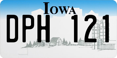 IA license plate DPH121