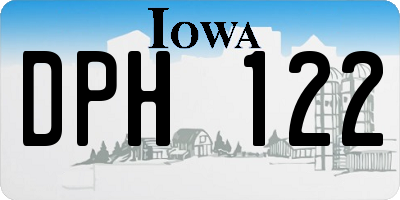 IA license plate DPH122