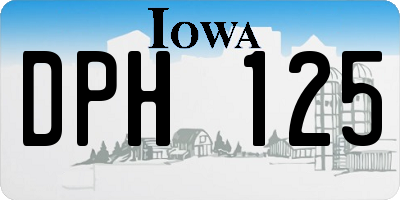 IA license plate DPH125
