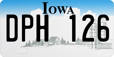 IA license plate DPH126