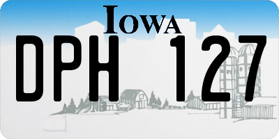 IA license plate DPH127
