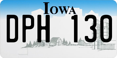 IA license plate DPH130