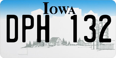 IA license plate DPH132