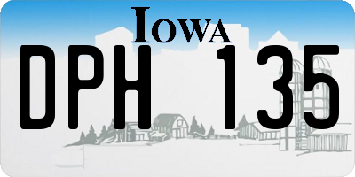 IA license plate DPH135