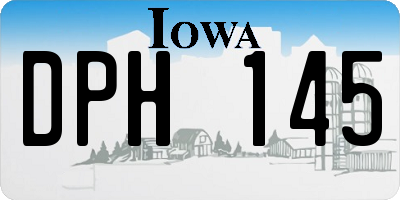 IA license plate DPH145