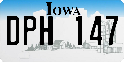 IA license plate DPH147