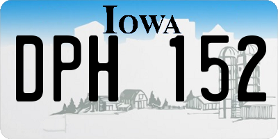 IA license plate DPH152